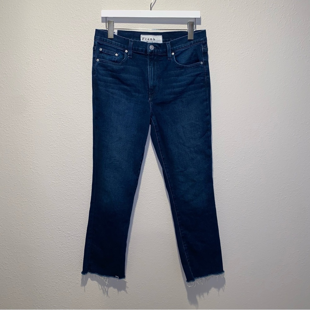 Frank & Eileen Jeans Cork Blue Ankle Cropped with Frayed Hem size 29